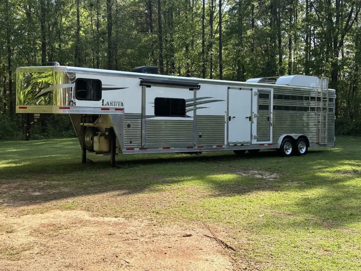 Horse trailer detailed by Tyree's Auto Detailing.