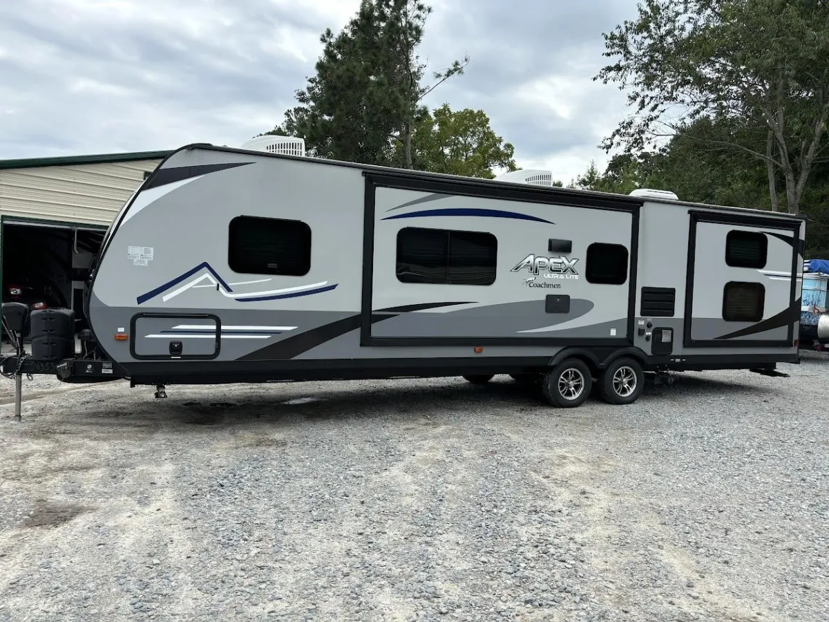 Large RV detailed by Tyree's Auto Detailing.